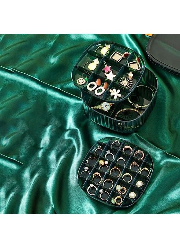 Generic - Transparent Acrylic Jewelry Organizer Tray, Three-tiered Tray, Jewelry Boxes, Storage and Display of Chains and Earrings for Women and Girls, Dressing Organizers and Storage Boxes 3 Tiers (Black) - Image 1