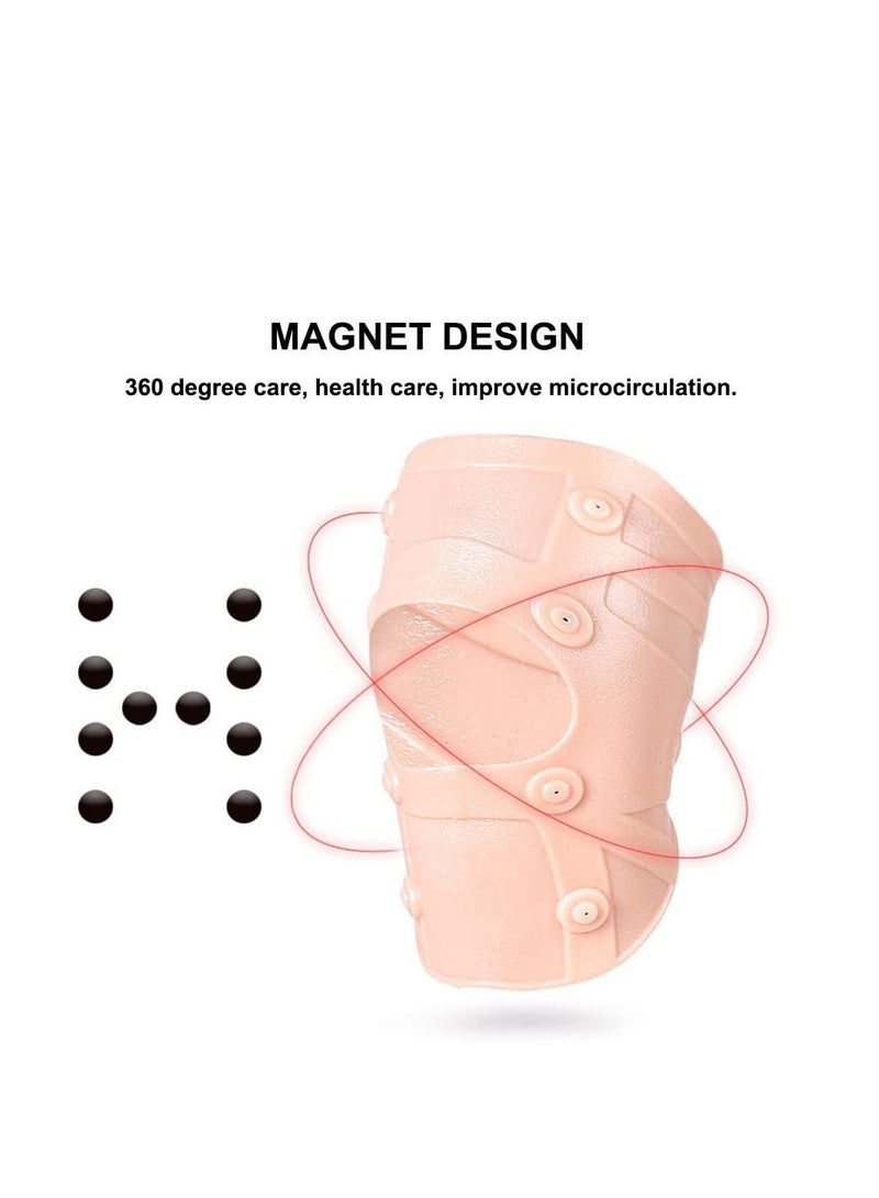Y&D Knee Brace Ultra Thin Silicone Compression Sleeve Support Waterproof Magnetic Massage Pad Protector Relief Pain for Meniscus Tear Arthritis Ligament Injury Recovery (L Size)  - Image 3