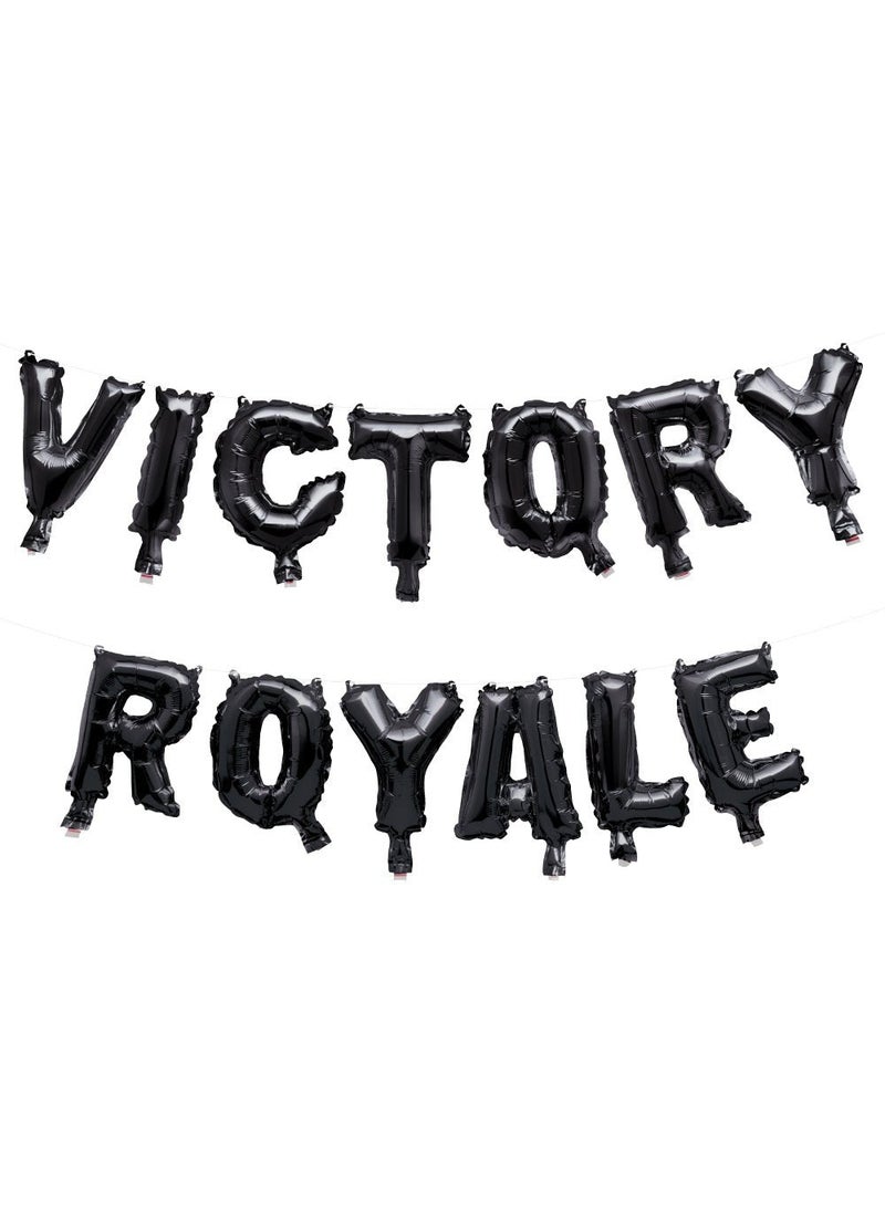 Unique Fortnite Victory Royale Balloon Banner Black Foil 13cm 13-Pack