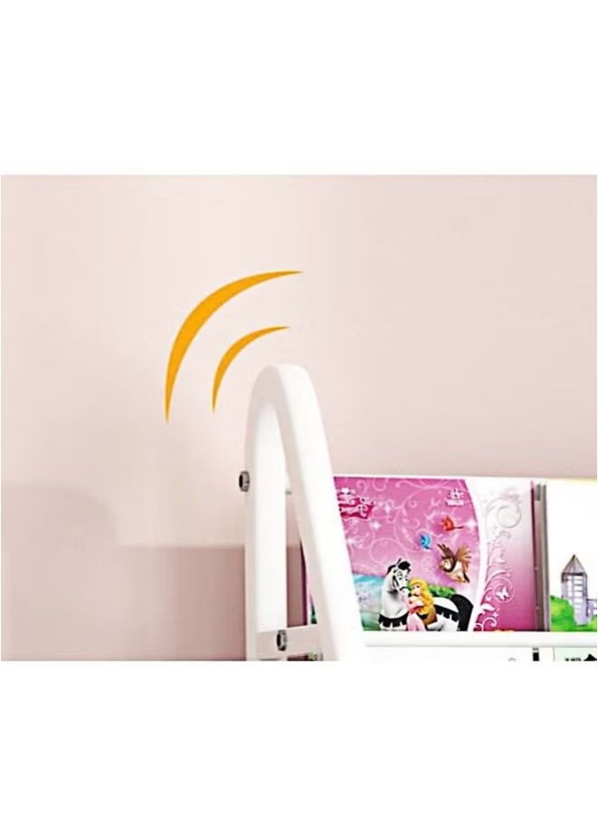 BLOOMING TIME - Children's Iron Book Shelf Children's Toy Storage Rack Plus Bottom Layer 2 Storage Boxes  White - Image 1