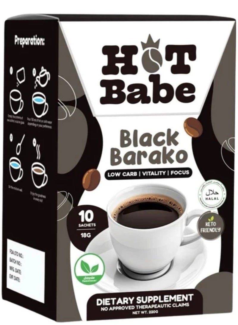 Hot Babe Black Barako Dietary Supplement 10 x 18g