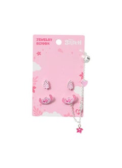 Miniso Show off your love for Stitch with this set of 4 pink Disney earrings.  - Image 1