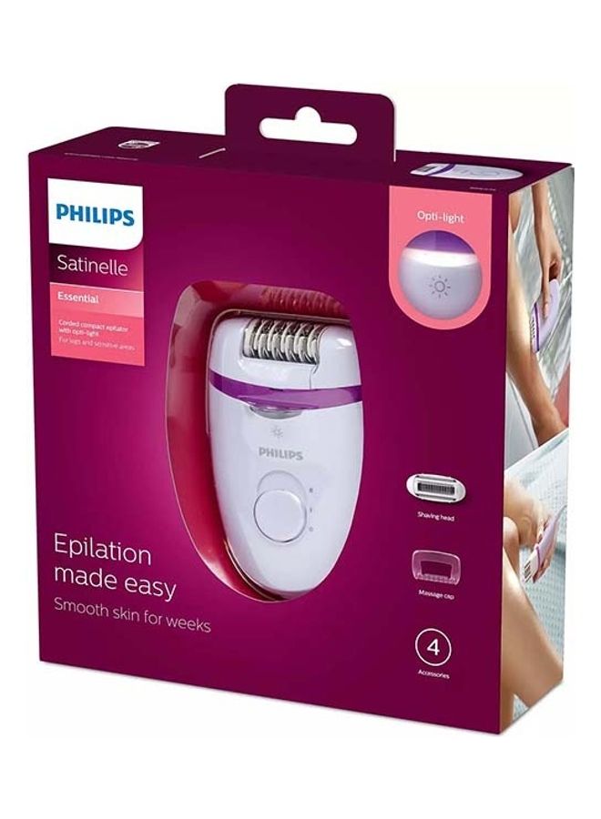 Philips Corded Epilator With Cleaning Brush, Shaver, Shaver Comb, Massage Cap And Pouch Multicolour - Image 4