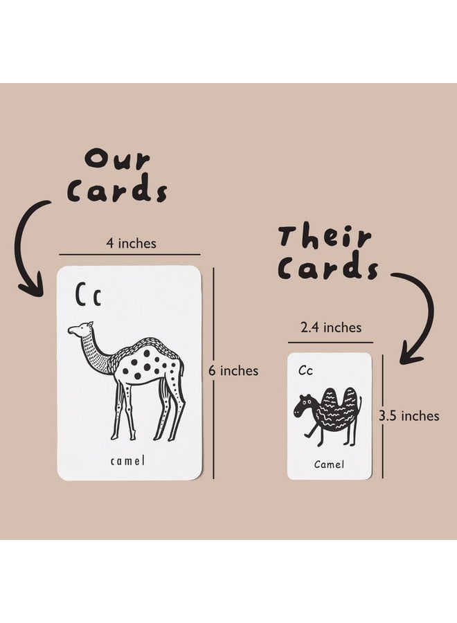 Wee Gallery Educational Flashcards for Babies, Double Sided Black and White Learning Flash cards, Animal Alphabet Cards for Visual Stimulation and Cognitive Development of Infants and Toddlers - Image 2