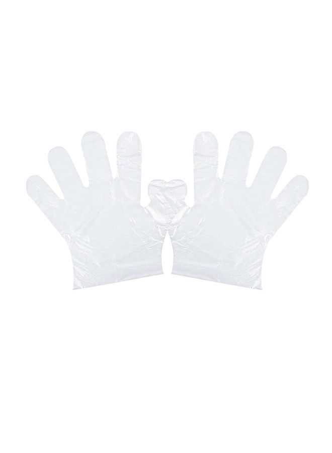 NIBEMINENT 100-Piece Disposable Safety Gloves Clear 20 x 10 4cm - Image 1