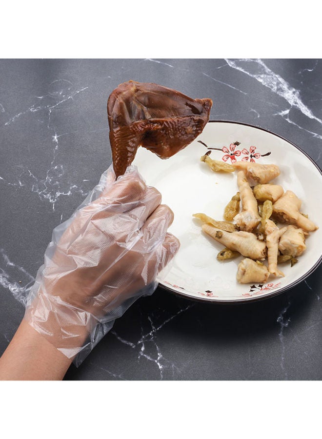 NIBEMINENT 100-Piece Disposable Safety Gloves Clear 20 x 10 4cm - Image 5