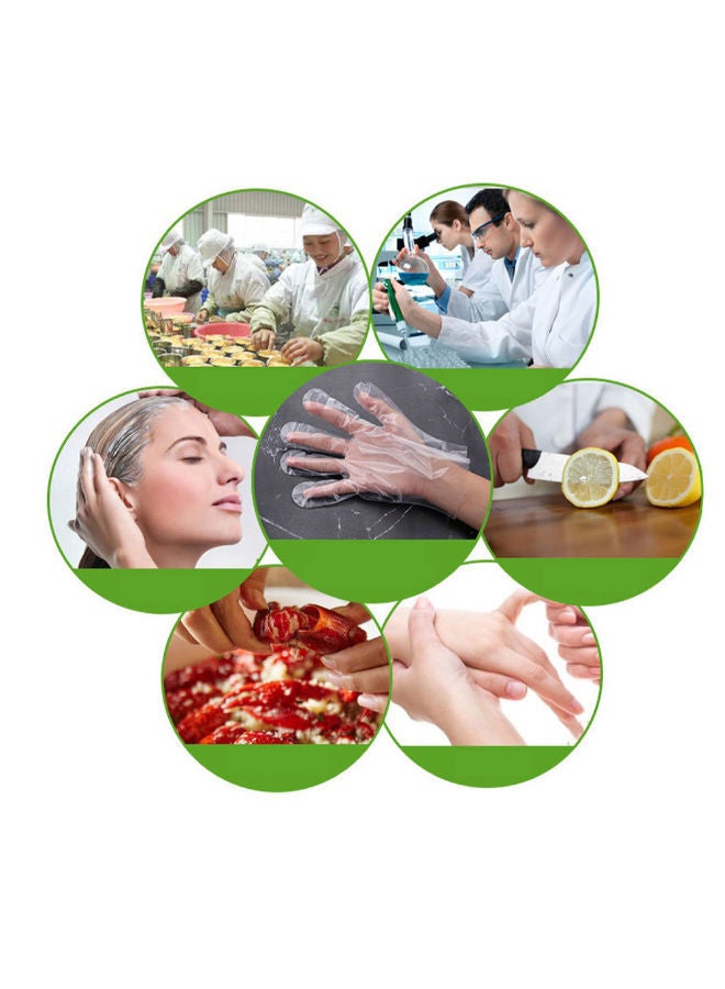 NIBEMINENT 100-Piece Disposable Safety Gloves Clear 20 x 10 4cm - Image 4