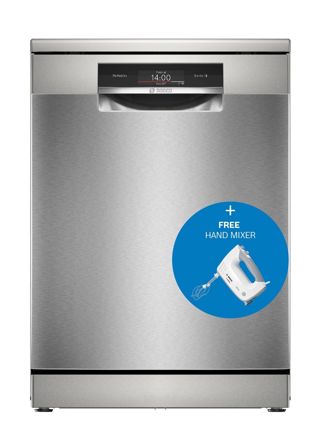 Series 8 Free-Standing Dishwasher, 13 Place Settings, 8 Programs, 60 cm, Home Connect For Remote Monitoring And Control, SMS8ZDI86M, Grey SMS8ZDI86M Grey