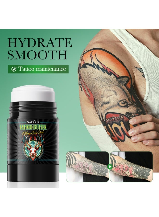 SADOER Tattoo Butter Stick 55G, Tattoo Aftercare Butter Balm Stick Prevents Fading, Soothe Skin Helps Heal Moisturizer Nourishing Tattoo Care Stick Cream, Color Enhancement & Brightener Tattoo Healing Ointment - Image 5