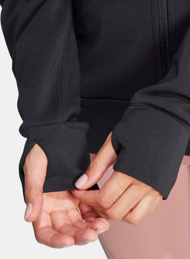 Adidas D4T Workout Full Zip Hooded Sweatshirt - Image 5