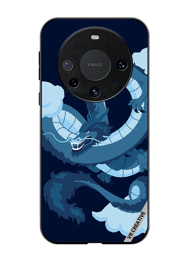 VR CREATIVE Protective Case Cover For Huawei Mate 60 Pro Chinese Blue Dragon Design Multicolour - Image 1