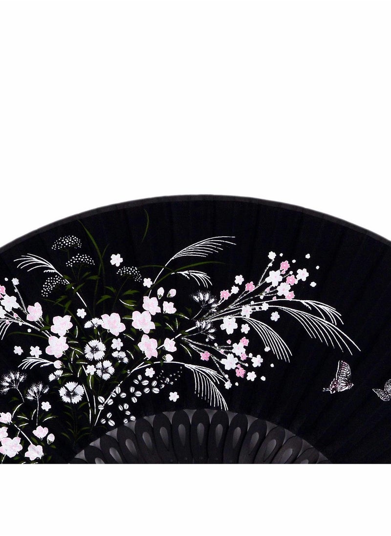 Generic Elegant 8.27" Bamboo Silk Folding Fan - Vintage Chinese/Japanese Handheld Accessory for Home Decor and Events  - Image 5