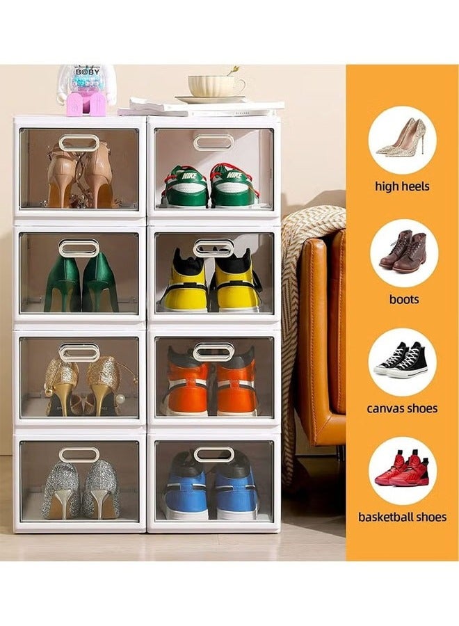 بلومنغ تايم 1 مجموعة من 4 قطعة صندوق تخزين الأحذية شفافة بسيطة لتثبيت طوي و تكويم - Image 5