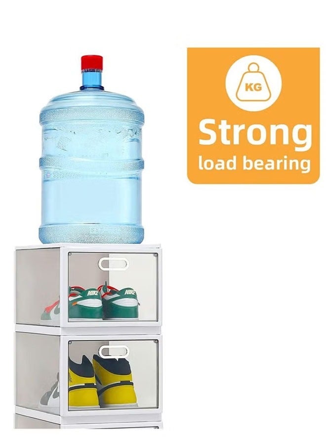 بلومنغ تايم 1 مجموعة من 4 قطعة صندوق تخزين الأحذية شفافة بسيطة لتثبيت طوي و تكويم - Image 2