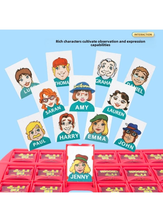 Guess Who I Am, Parent-child Interaction, Intelligence Training, Toys, Two-person Pair Of War, Tremolo, Table Games, Intelligence Games-Colour:Red And Blue Guess Who I Am 96 Card  - Image 5