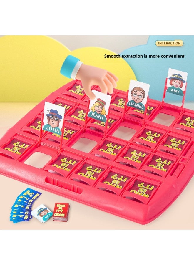 Guess Who I Am, Parent-child Interaction, Intelligence Training, Toys, Two-person Pair Of War, Tremolo, Table Games, Intelligence Games-Colour:Red And Blue Guess Who I Am 96 Card  - Image 4