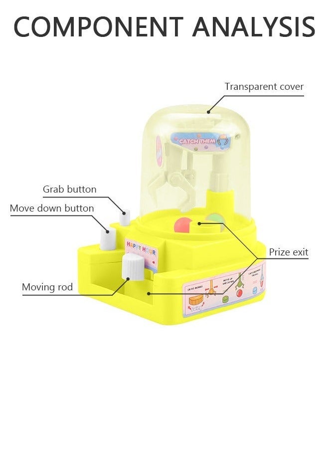 GROIC Mini Catching Balls Toy Manual Doll Machine Kids Candy Claw Grabber Great Gifts for Boys & Girls  - Image 3