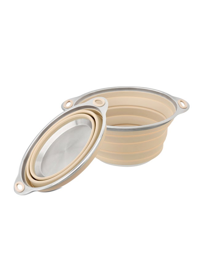 AL SANIDI Foldable Silicone bowel, Silicone bowel, Beige, Size 22 Cm  - Image 4