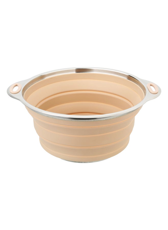 AL SANIDI Foldable Silicone bowel, Silicone bowel, Beige, Size 22 Cm  - Image 1