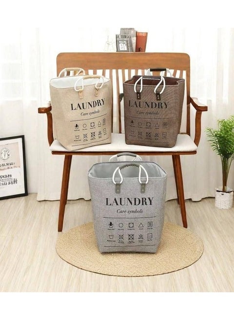 A basket, laundry basket, clothes basket, or children's toy cabinet, the newest, most elegant, and highest quality. Most importantly, it is jumbo in size and also has a leather handle. The material is heavy linen, lined on the inside. It is used for washing or toys. Since the basket is elegant and different, it can be placed in rooms to add an aesthetic look. Size: 45 x 40 x 40. Multi-colored.