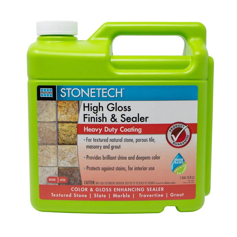 StoneTech High Gloss Finish & Sealer for Natural Stone, Tile, and Grout - 1 Gallon (3.785L) - Image 1