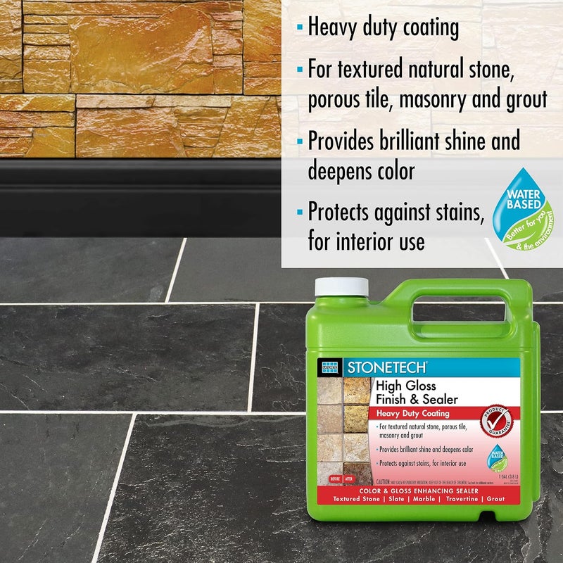 StoneTech High Gloss Finish & Sealer for Natural Stone, Tile, and Grout - 1 Gallon (3.785L) - Image 3