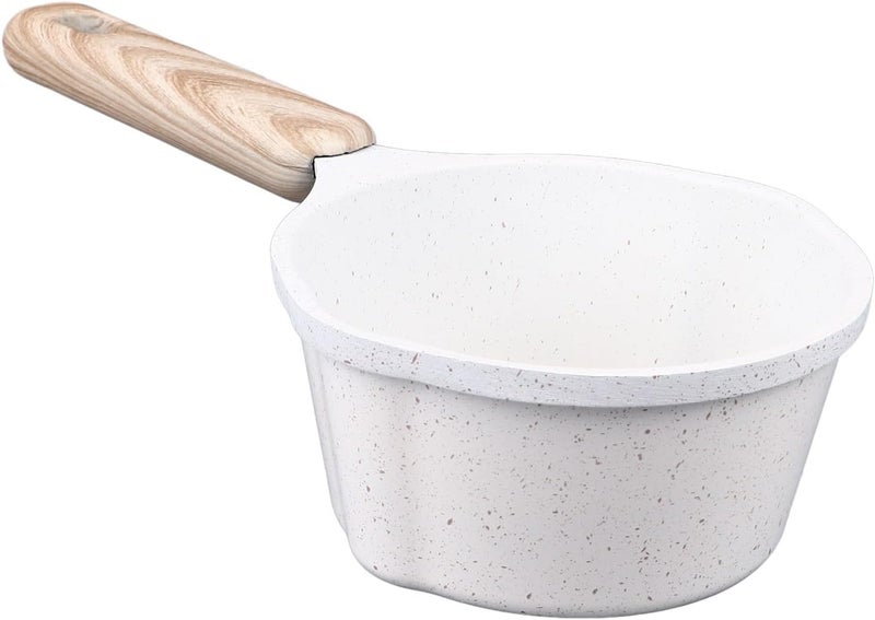 GLOGLOW Nan Heat Deepening Sauce Pot, Aluminum Non Stick Pan for Heating Oil and Milk, Perfect for Home Cooking Kitchen Tools (White) - Image 3