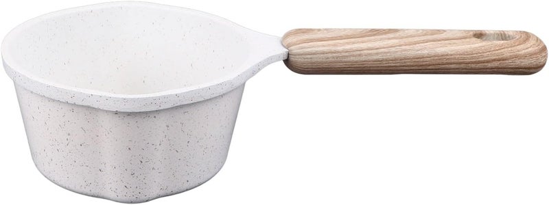 GLOGLOW Nan Heat Deepening Sauce Pot, Aluminum Non Stick Pan for Heating Oil and Milk, Perfect for Home Cooking Kitchen Tools (White) - Image 1