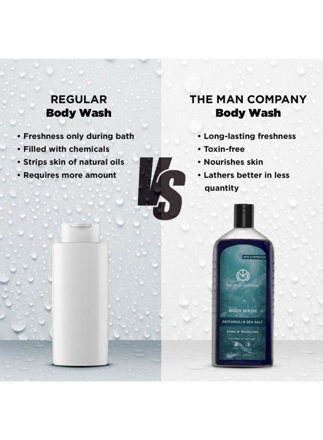 The Man Company Patchouli & Sea Salt Perfumed Body Wash For Men - 200 Ml | Shower Gel For Deep Moisturization & Smooth Skin | Enriched With Green Tea, Turmeric & Moringa Extract - Image 5