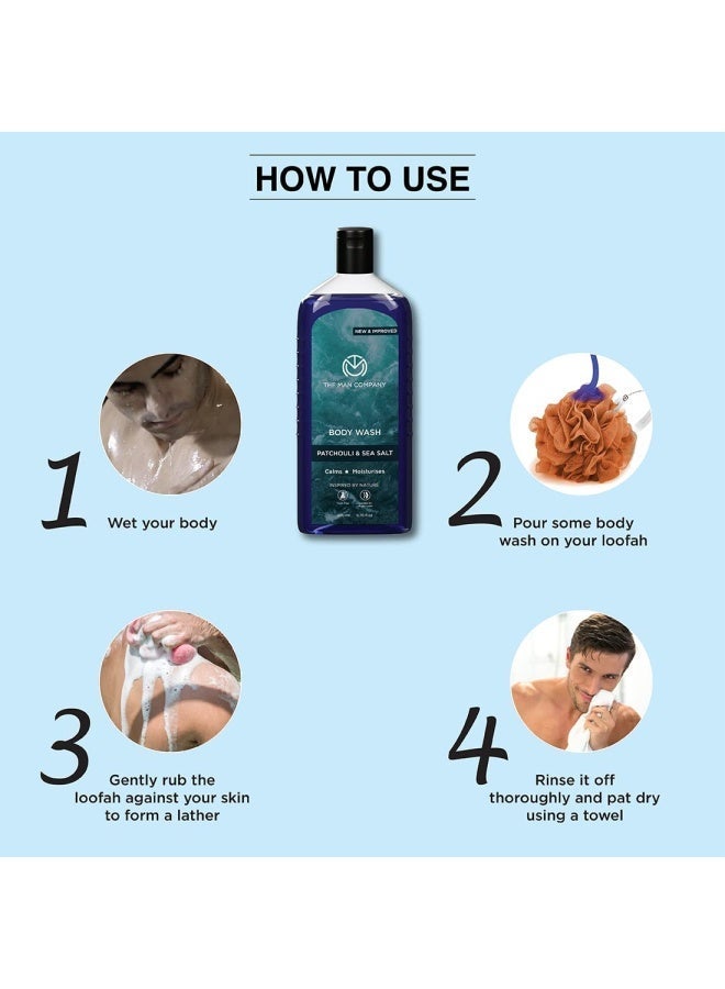 The Man Company Patchouli & Sea Salt Perfumed Body Wash For Men - 200 Ml | Shower Gel For Deep Moisturization & Smooth Skin | Enriched With Green Tea, Turmeric & Moringa Extract - Image 4
