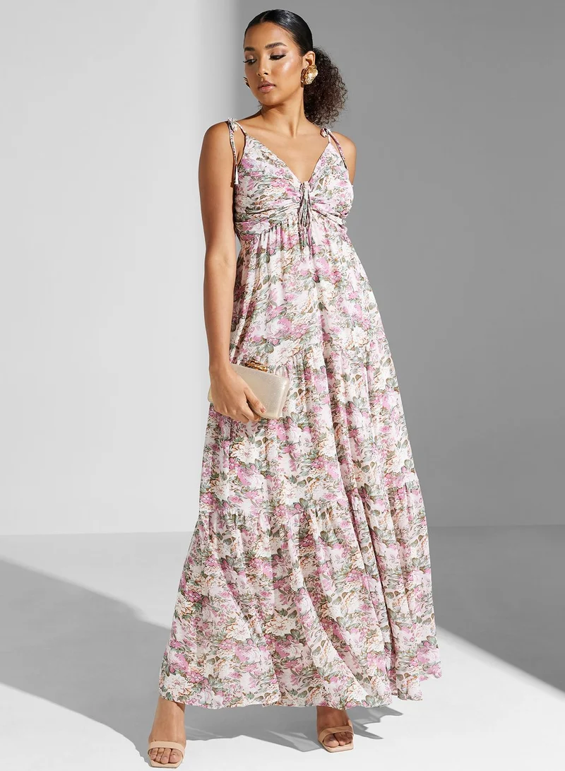 TFNC Floral Tiered Dress