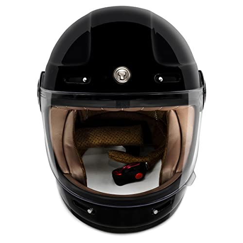 TORC T1 Unisex-Adult Retro Full face Motorcycle Helmets, Gloss Black Fifty One Fifty, XX-Large - Image 4