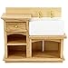 KH866 Dollhouse Sink 112 Scale Miniature Furniture Bathroom Mini Kitchen Sink with Cabinet Set Dolls House Wooden Accessory Doll Farmhouse Accessories - Image 2