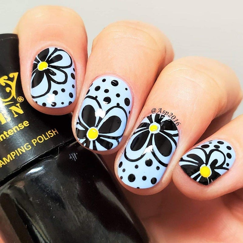PUEEN MUST HAVE Stamping Polish Collection Set Big 5-FREE Formula Nail Color Lacquer (805 - Black Jack + 806 - Pure White) - BH000872 - Image 5