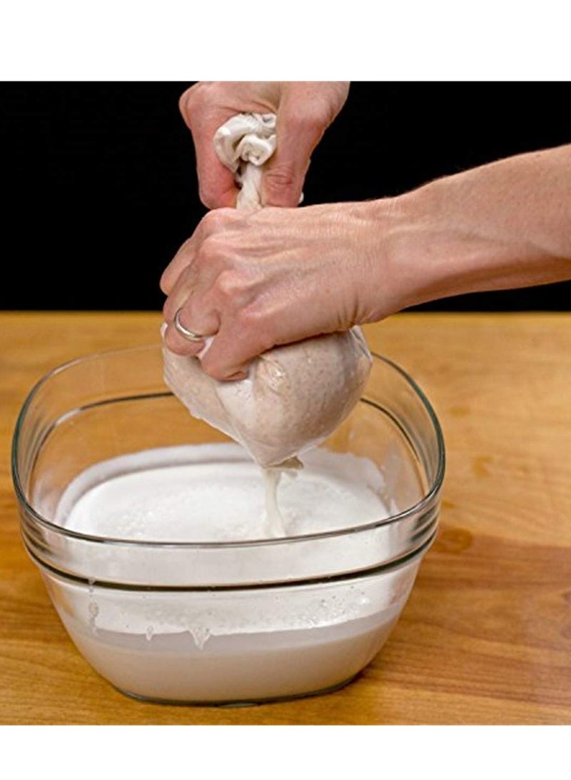 كيس حليب المكسرات عالي الجودة من قطعتين - كبير 12 × 12 درجة تجارية - كيس حليب اللوز قابل لاعادة الاستخدام ومصفاة طعام لجميع الاغراض - قماش شبكي ناعم من النايلون وفلتر القهوة الباردة - Image 4