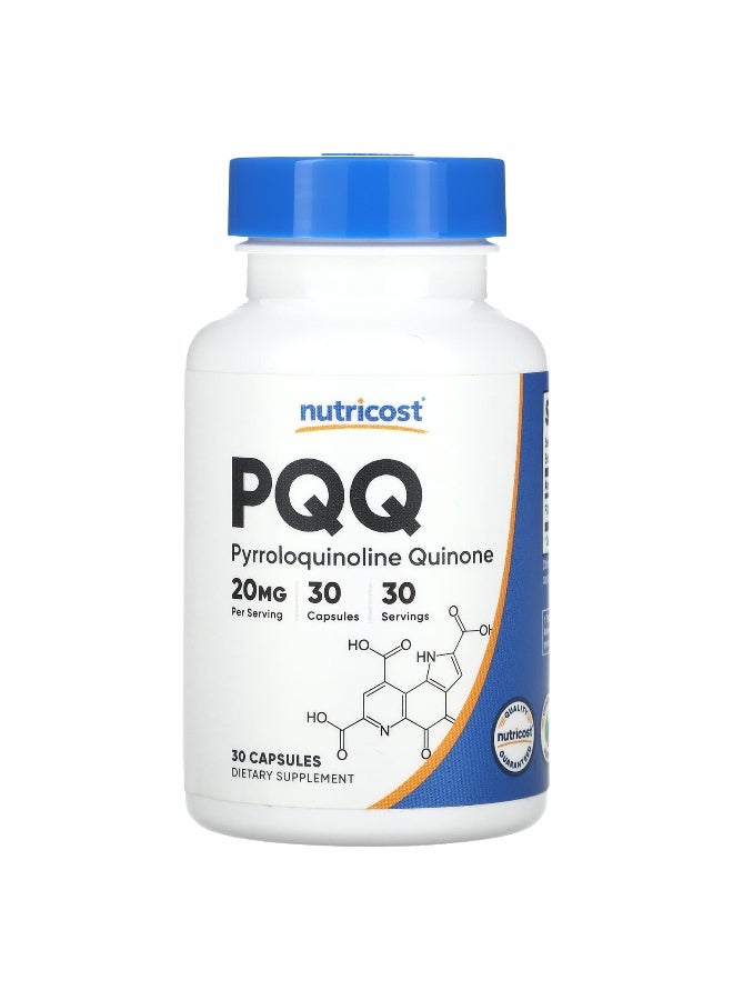 Nutricost نوتريكوست، بي كيو كيو، 20 ملغ، 30 كبسولة - Image 1