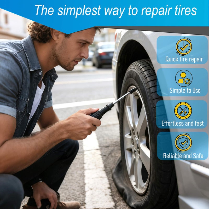 LOGOL 60PCS Tire Repair Rubber Nails Kit .Tire Repair Screws Kit with Box and Screwdriver, Self Screw in Tire Repair Plugs for Car, Motorcycle, Truck, Tractor Tire Puncture Repair - Image 5