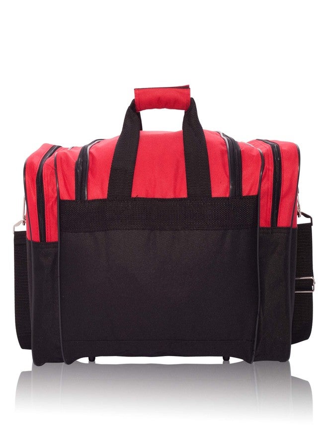 Dalix Blank Duffle Bag Duffel Bag in Black and Red Gym Bag - Image 4