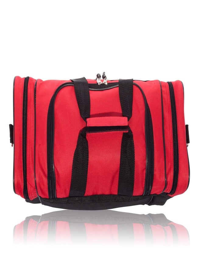 Dalix Blank Duffle Bag Duffel Bag in Black and Red Gym Bag - Image 5