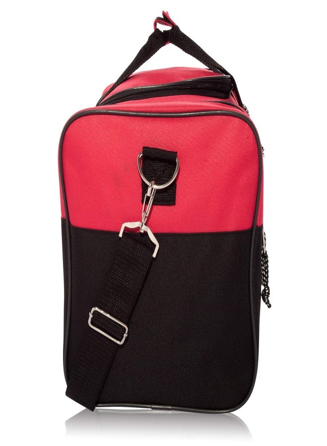 Dalix Blank Duffle Bag Duffel Bag in Black and Red Gym Bag - Image 3
