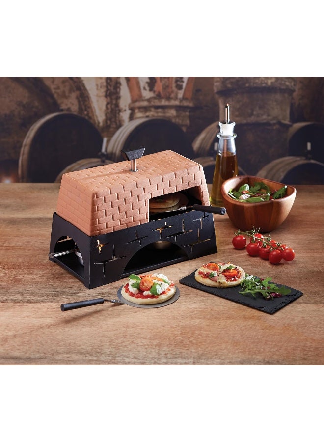 أرتسا فرن بيتزا صغير/منضدي من الطين المحروق (Terracotta) من Kitchencraft Artesa، المقاس: 28×15.5×25 سم، معبأ في صندوق هدايا - Image 5