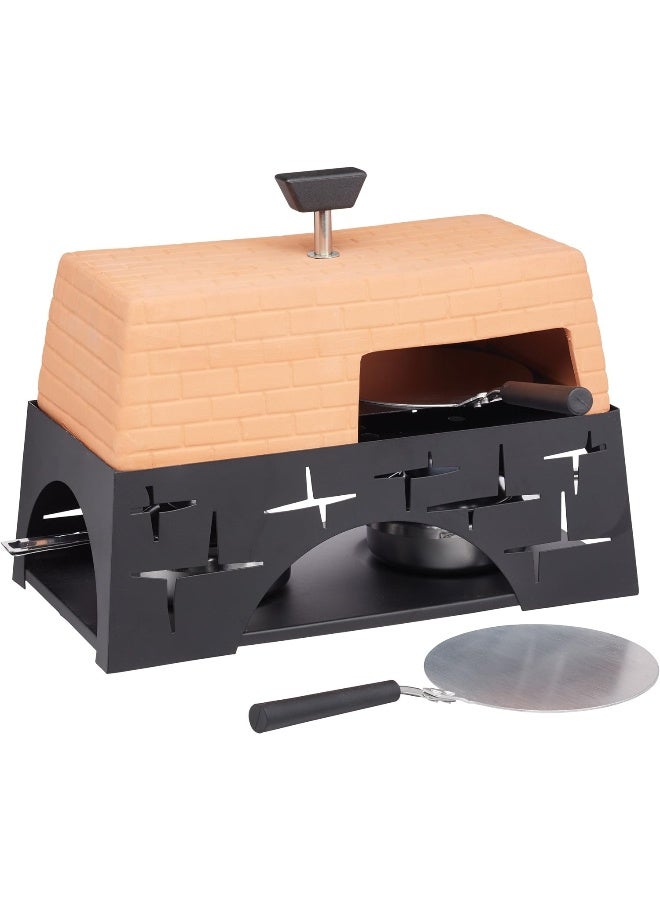أرتسا فرن بيتزا صغير/منضدي من الطين المحروق (Terracotta) من Kitchencraft Artesa، المقاس: 28×15.5×25 سم، معبأ في صندوق هدايا - Image 1