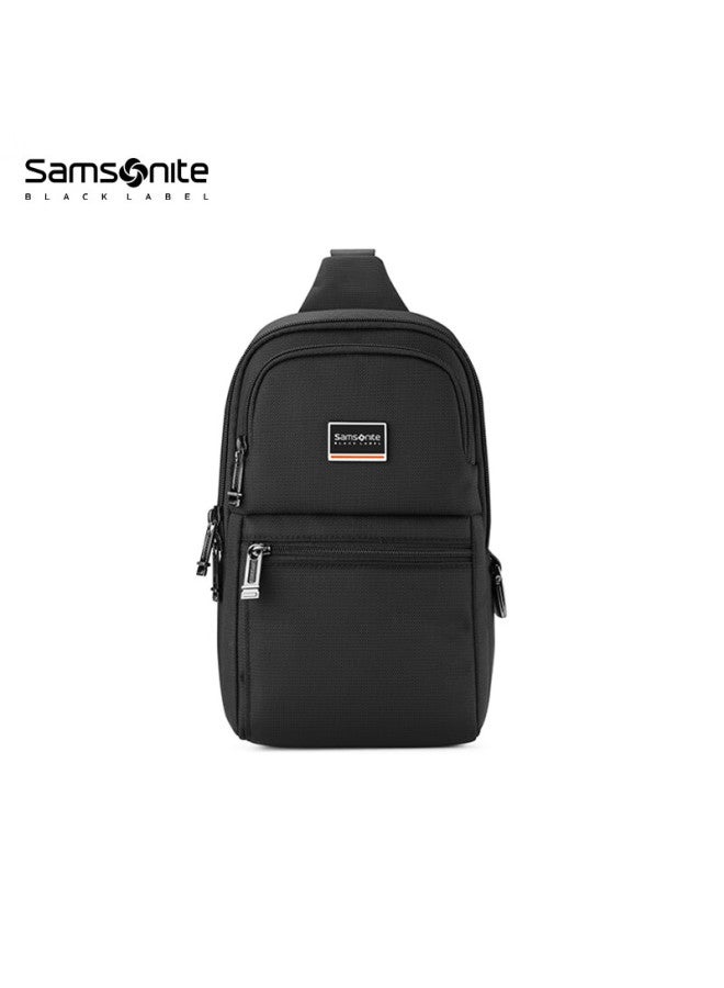 Samsonite Executive Business Bag Men's Shoulder Bag Vertical Fashion Sports Crossbody Bag Ho0*09011 Black - Image 1