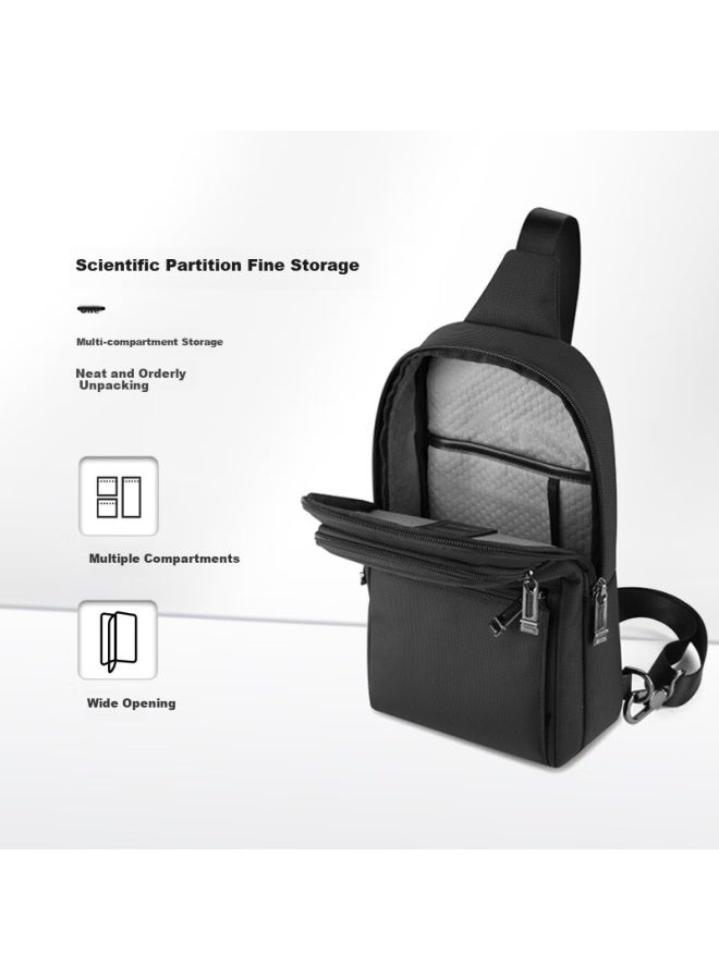 Samsonite Executive Business Bag Men's Shoulder Bag Vertical Fashion Sports Crossbody Bag Ho0*09011 Black - Image 3