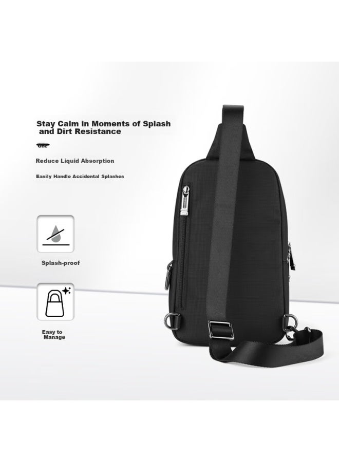 Samsonite Executive Business Bag Men's Shoulder Bag Vertical Fashion Sports Crossbody Bag Ho0*09011 Black - Image 2