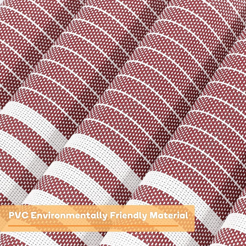 pepplo PVC PlacematsPlacemats for Dining TableHeatResistant Placemats Washable Table MatsKitchen Table Mats Set of 8 Wine Red Line PLC10D8 - Image 3