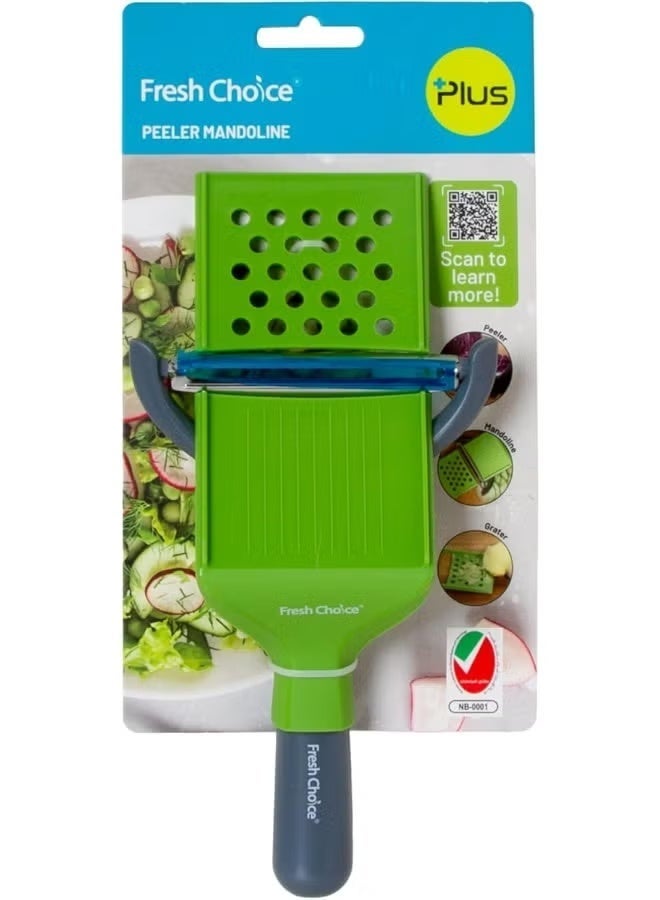 Fresh Choice Peeler Mandoline Dual Blade Slicer Grater Dishwasher Safe - Image 1
