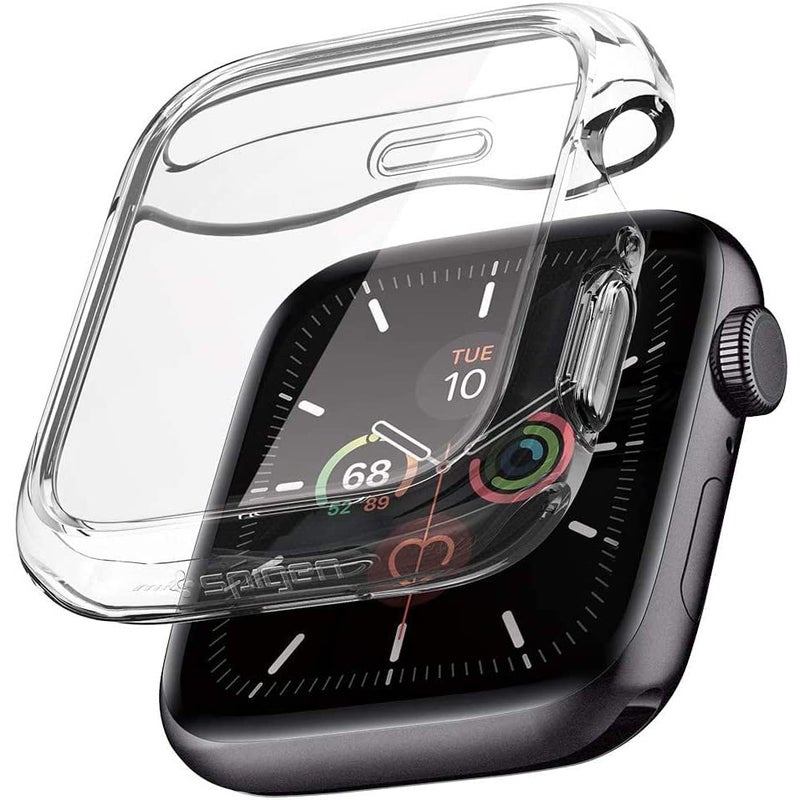 PEFKO PSS93 Flexible Shocked Proof Silicone TPU Watch Case Cover with Screen Protector Temper Compatible with Apple iWatch Series Ultra 8 7 6 5 4 3 2 1 SE (41MM, Transparent) - Image 2