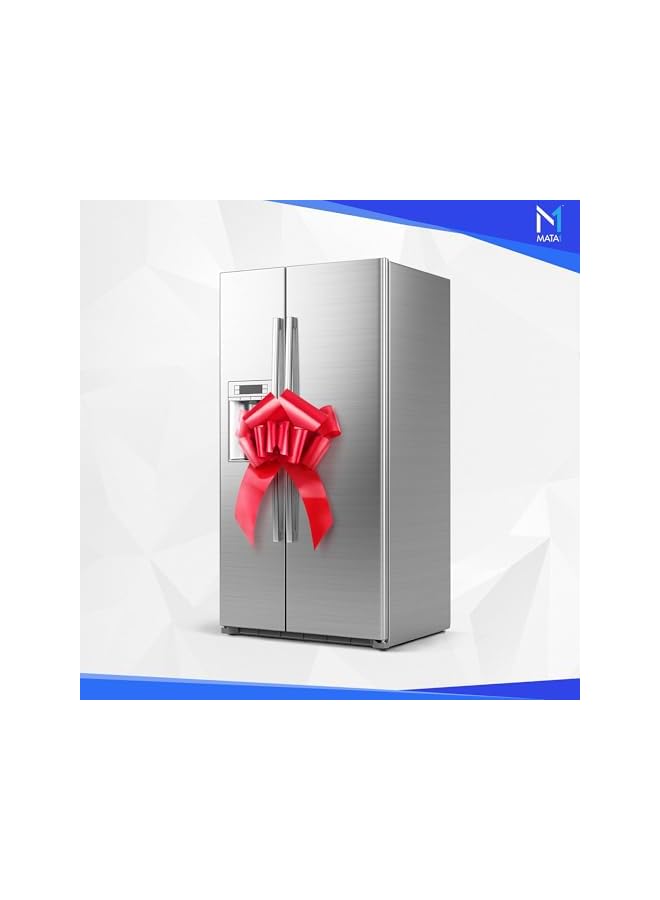 The Bros رباط سيارة ضخم (أحمر، 30 بوصة)، رباط هدايا كبير لتزيين الهدايا الكبيرة، رباط عملاق داخلي/خارجي مع 2 ذيل شريطي و2 كوب شفط (بدون مغناطيس يخدش)  - Image 4