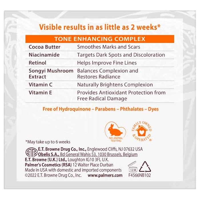 Palmer's Cocoa Butter Formula Eventone Fade Cream, Anti-Dark Spot Fade Cream with Vitamin E and Niacinamide, Helps Reduce Dark Spots & Age Spots, 2.7 Ounce - Image 5